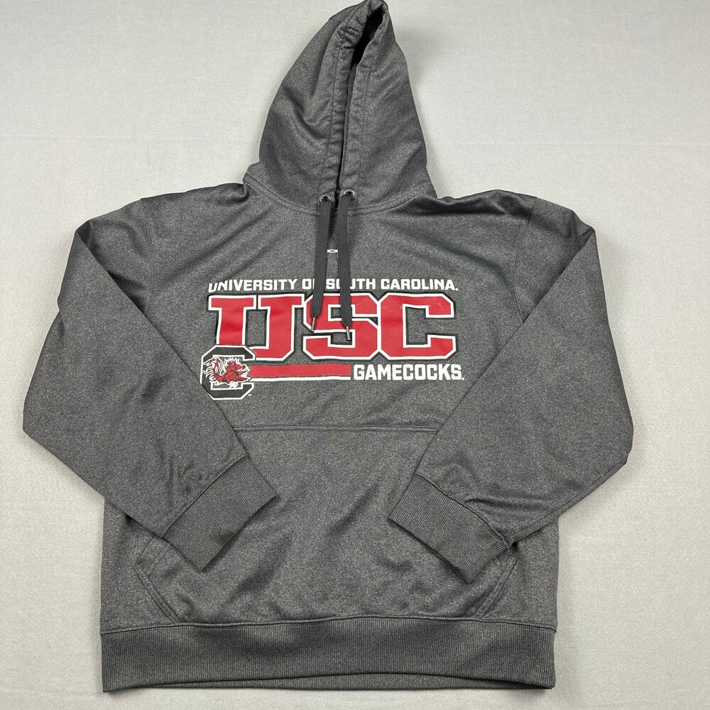 South Carolina Gamecocks Hoodie Men Medium Gray Under Armour Sweatshirt NCAA M *